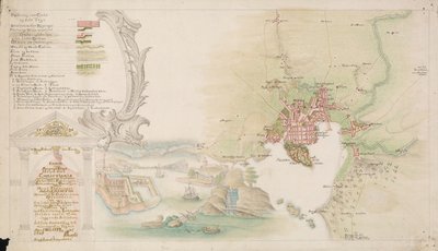 Handgezeichnete Karte von Christiania (1784) von P. Stockfleth